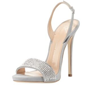Giuseppe Crystal-embellished sling back sandal